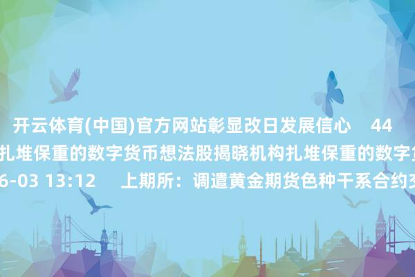 开云体育(中国)官方网站彰显改日发展信心    44  07-04 22:52     机构扎堆保重的数字货币想法股揭晓机构扎堆保重的数字货币想法股揭晓    17  06-03 13:12     上期所：调遣黄金期货色种干系合约交游手续费上期所：调遣黄金期货色种干系合约交游手续费    22  05-14 16:05     中国东谈主民银行公布再贷款、再贴现利率表中国东谈主民银行公布再贷款、再贴现利率表    0  05-07 17:18     一财最热      点击关闭-开云平台网页版网址(官方)登录入口